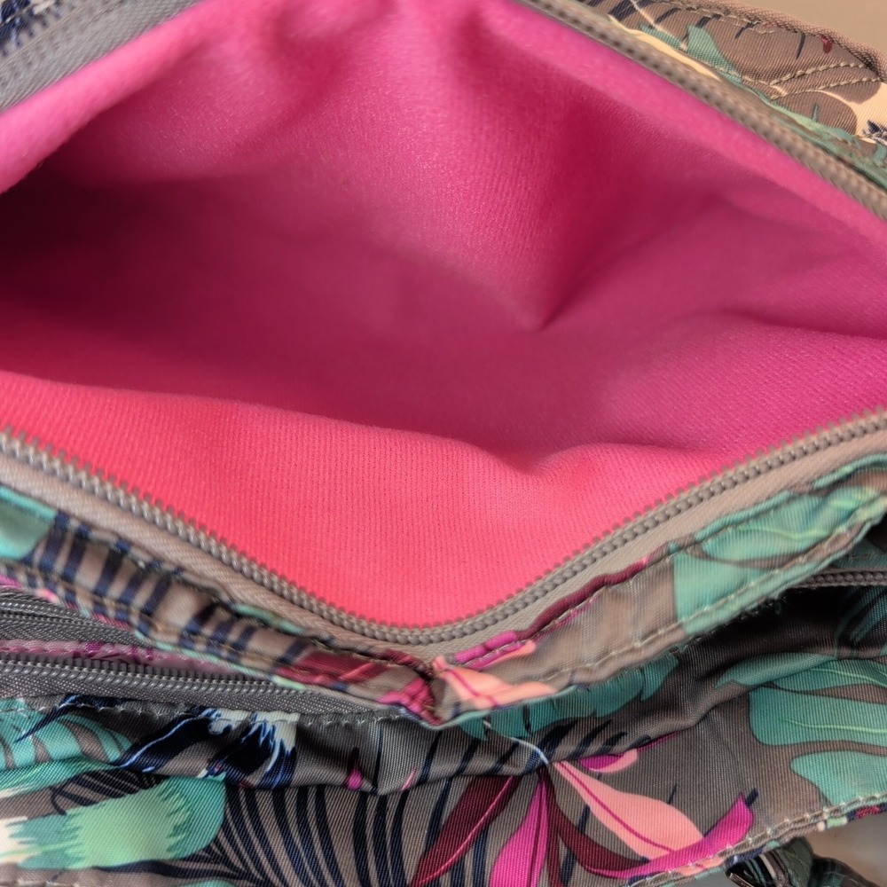 Lug Mambo Crossbody Bag Tropical Leaf Teal Grey - Picture 15 of 16